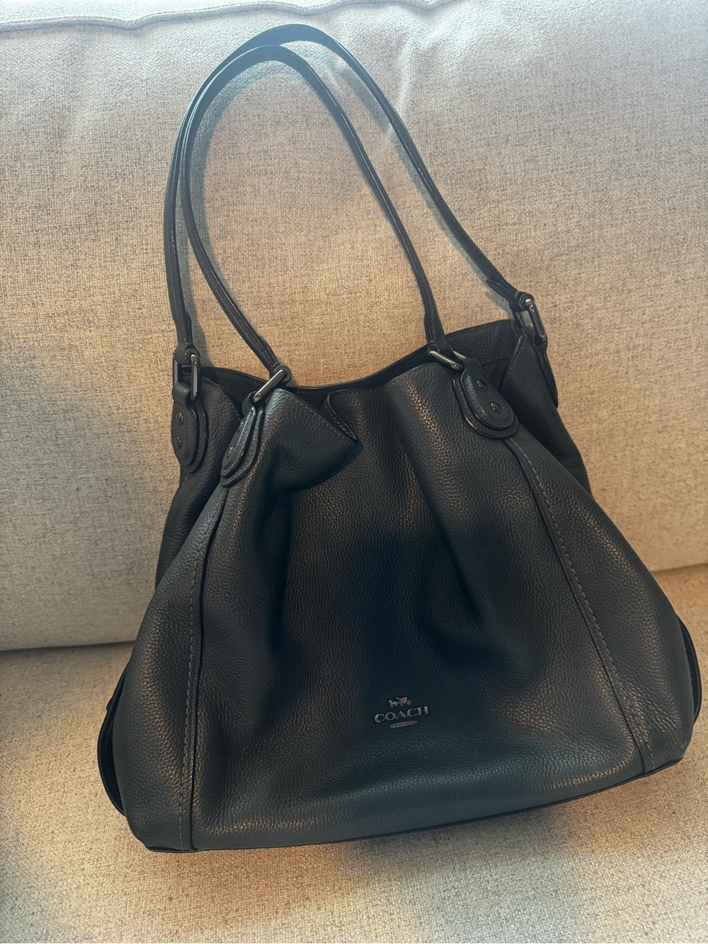 Coach Edie 31 Dark Green Leather Purse Shoulder Bag